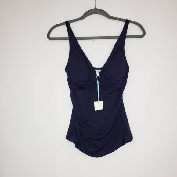 NWOT‎ Sea Level Cross Front Multifit Tankini Top Size 8 - Picture 3 of 10